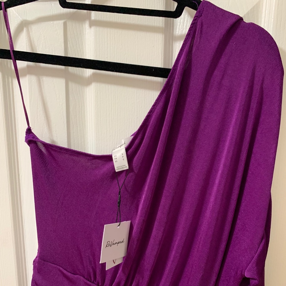 Batwing Sleeve Assimetric Sweater Dress